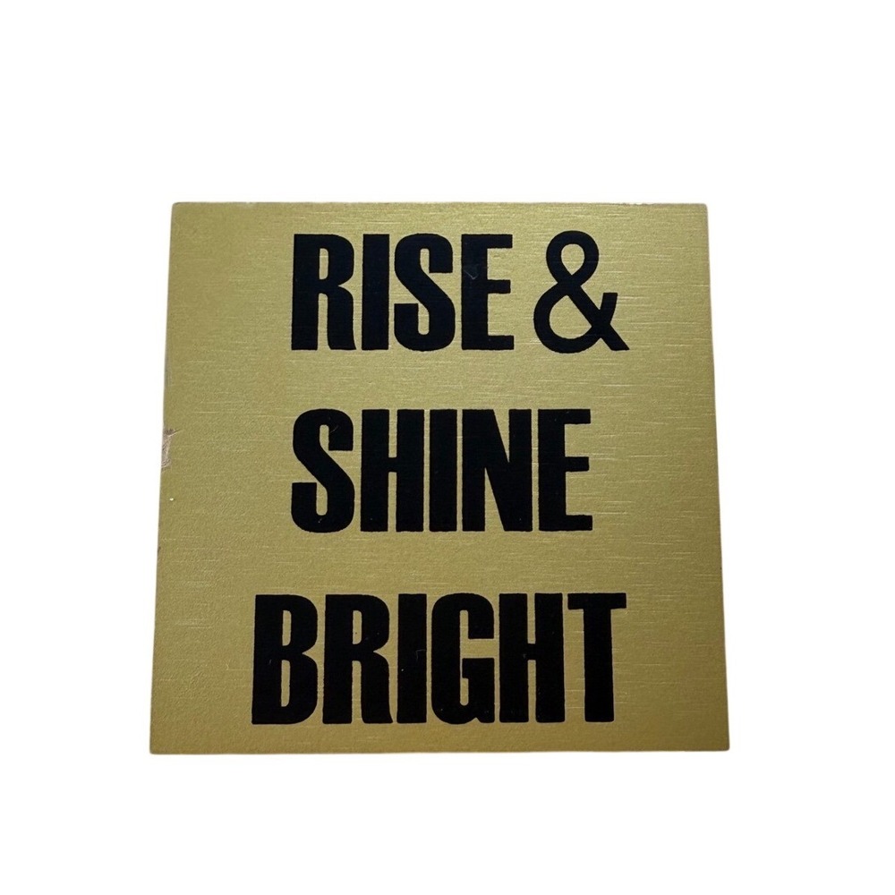 Macbeth Collection Margaret Josephs Gold Rise & Shine Bright Wood Box Sign 6x6